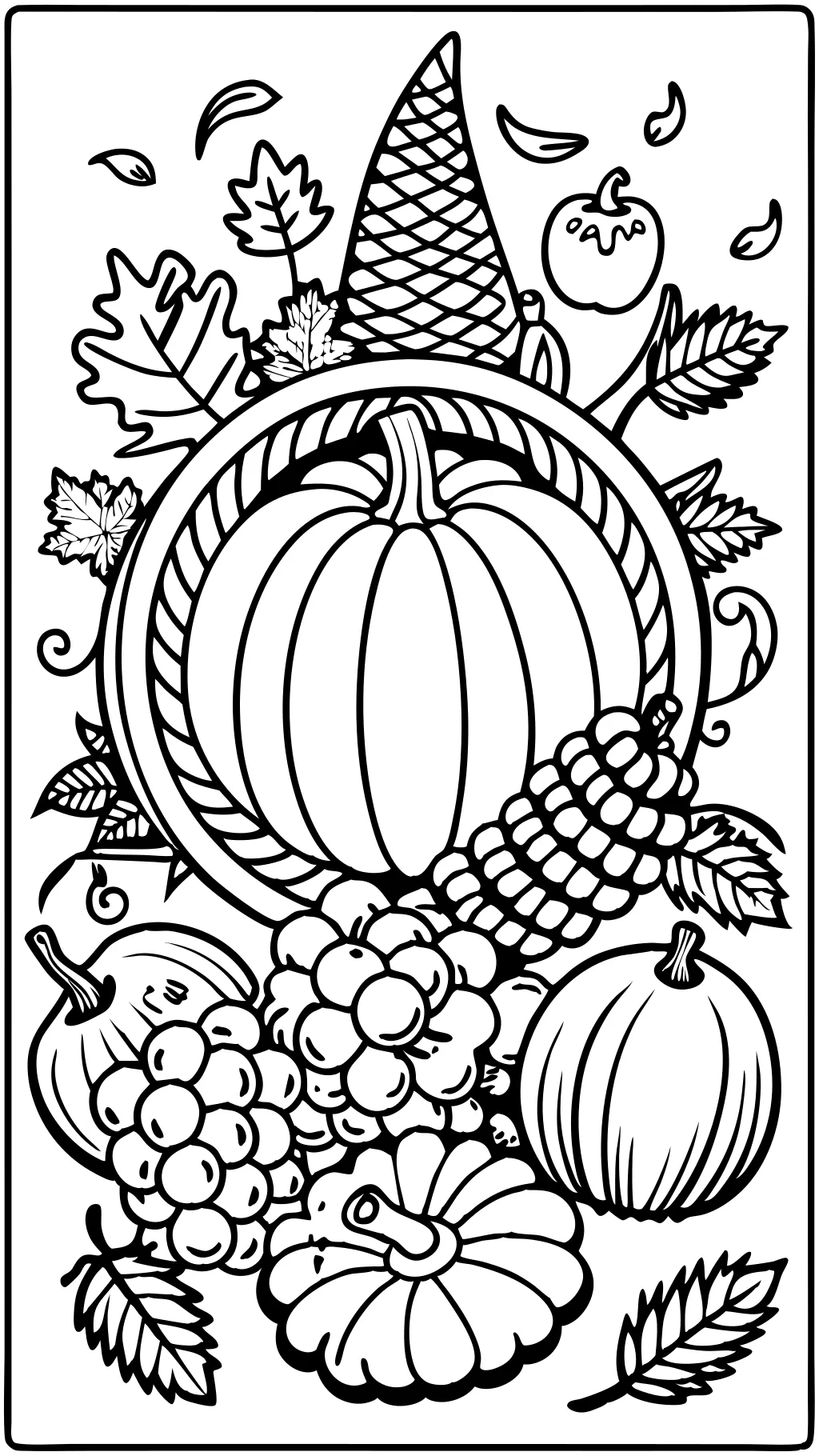 coloriages de Thanksgiving pour adultes